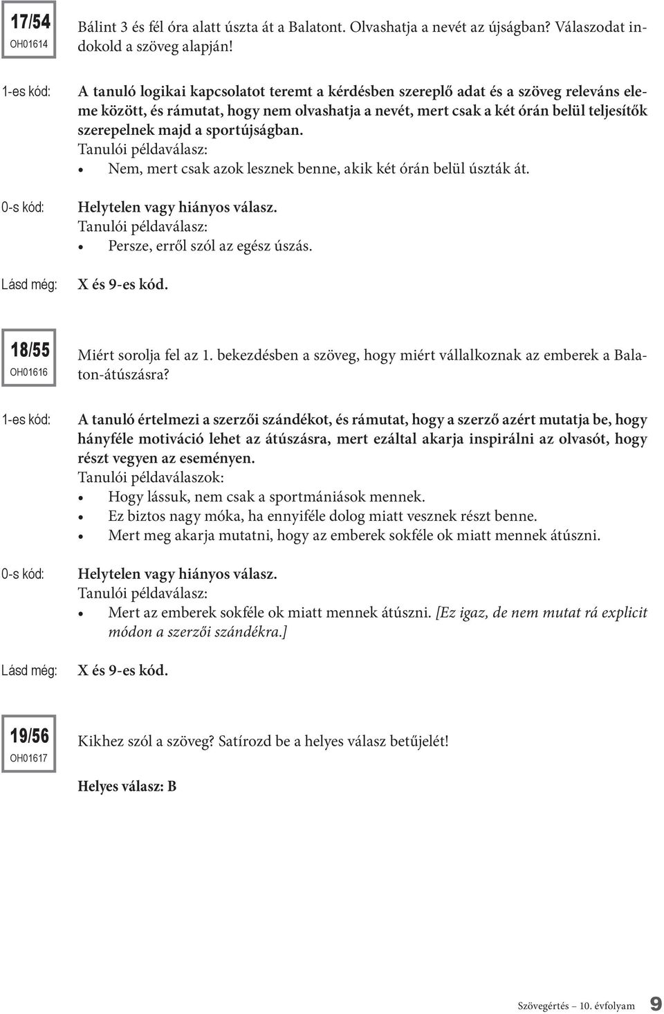 sportújságban. Nem, mert csak azok lesznek benne, akik két órán belül úszták át. Persze, erről szól az egész úszás. 18/55 OH01616 Miért sorolja fel az 1.