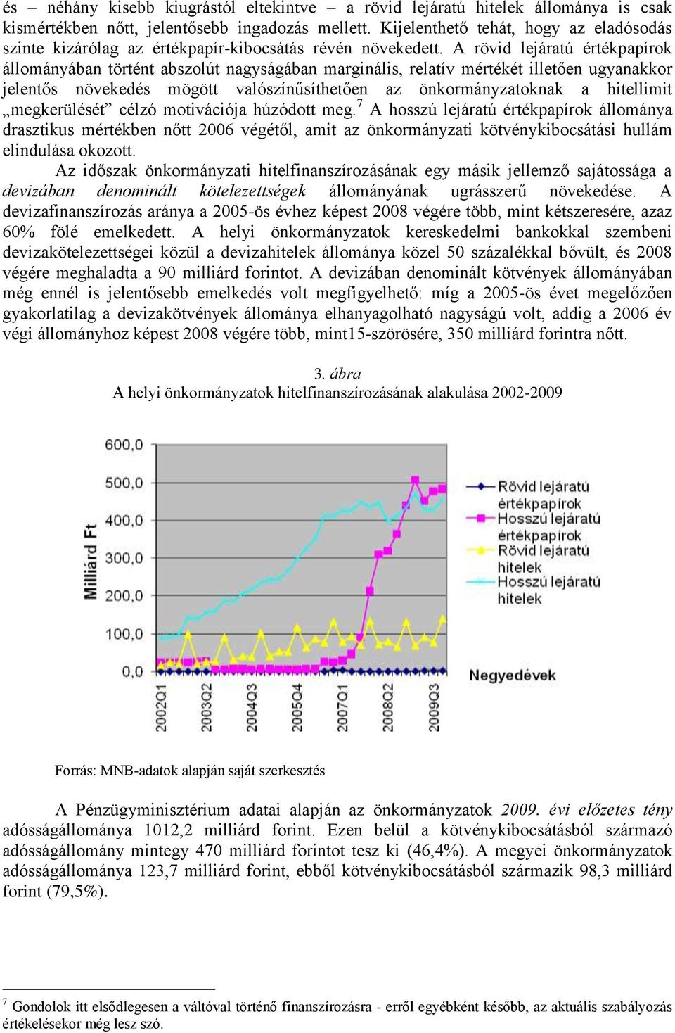 A rövid lejáratú értékpapírok állományában történt abszolút nagyságában marginális, relatív mértékét illetően ugyanakkor jelentős növekedés mögött valószínűsíthetően az önkormányzatoknak a hitellimit