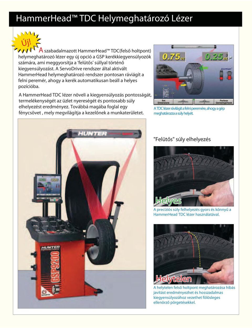 A ServoDrive rendszer által aktivált HammerHead helymeghatározó rendszer pontosan ráviágít a felni peremér, ahogy a kerék automatikusan beáll a helyes pozícióba.