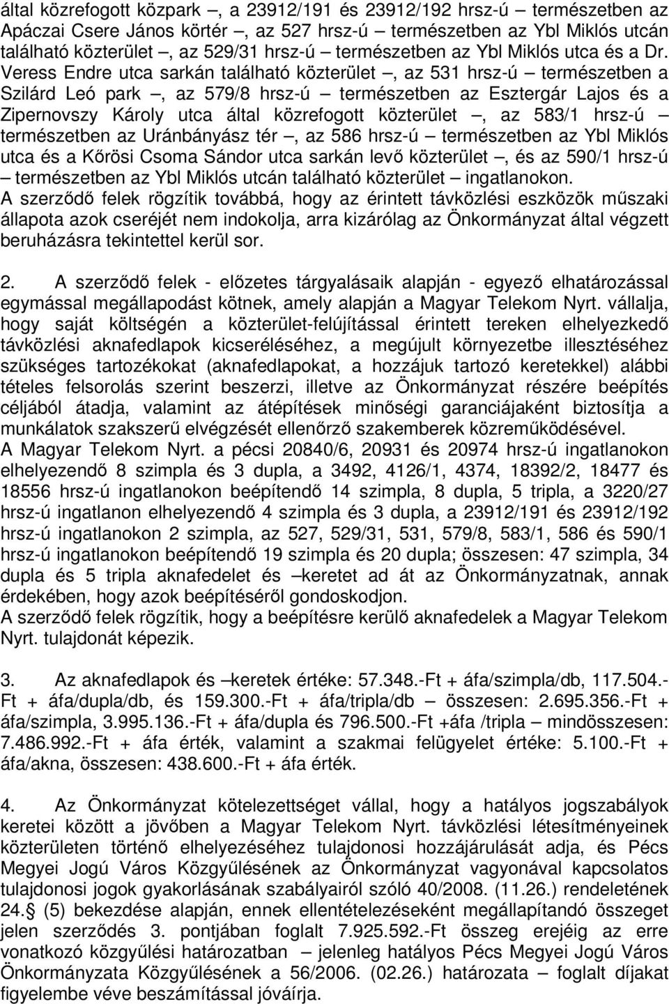 Veress Endre utca sarkán található közterület, az 531 hrsz-ú természetben a Szilárd Leó park, az 579/8 hrsz-ú természetben az Esztergár Lajos és a Zipernovszy Károly utca által közrefogott