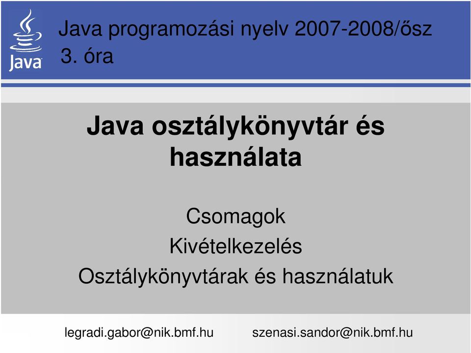 Osztálykönyvtárak és használatuk