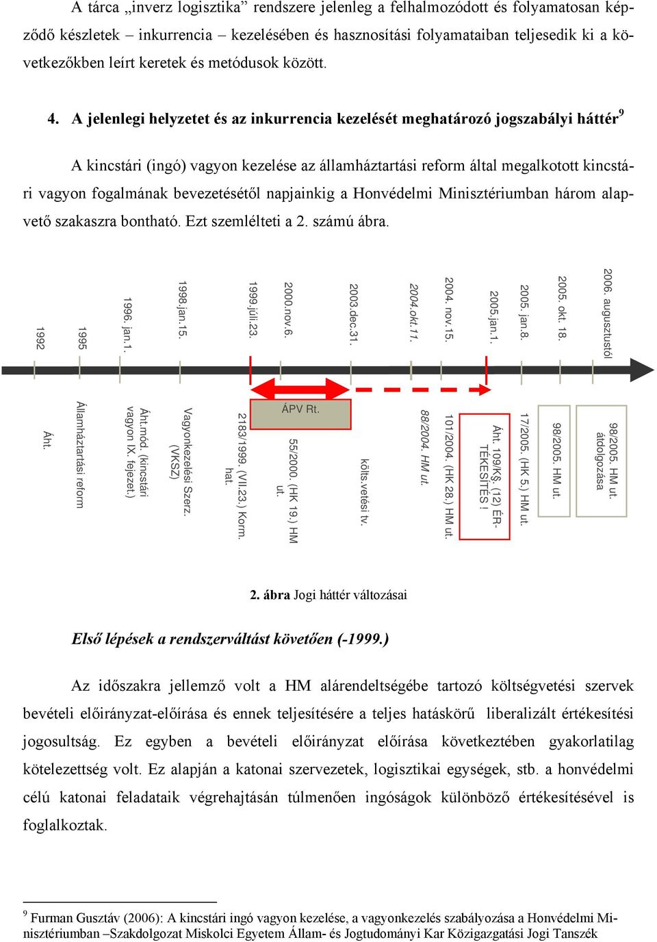 A jelenlegi helyzetet és az inkurrencia kezelését meghatározó jogszabályi háttér 9 A kincstári (ingó) vagyon kezelése az államháztartási reform által megalkotott kincstári vagyon fogalmának