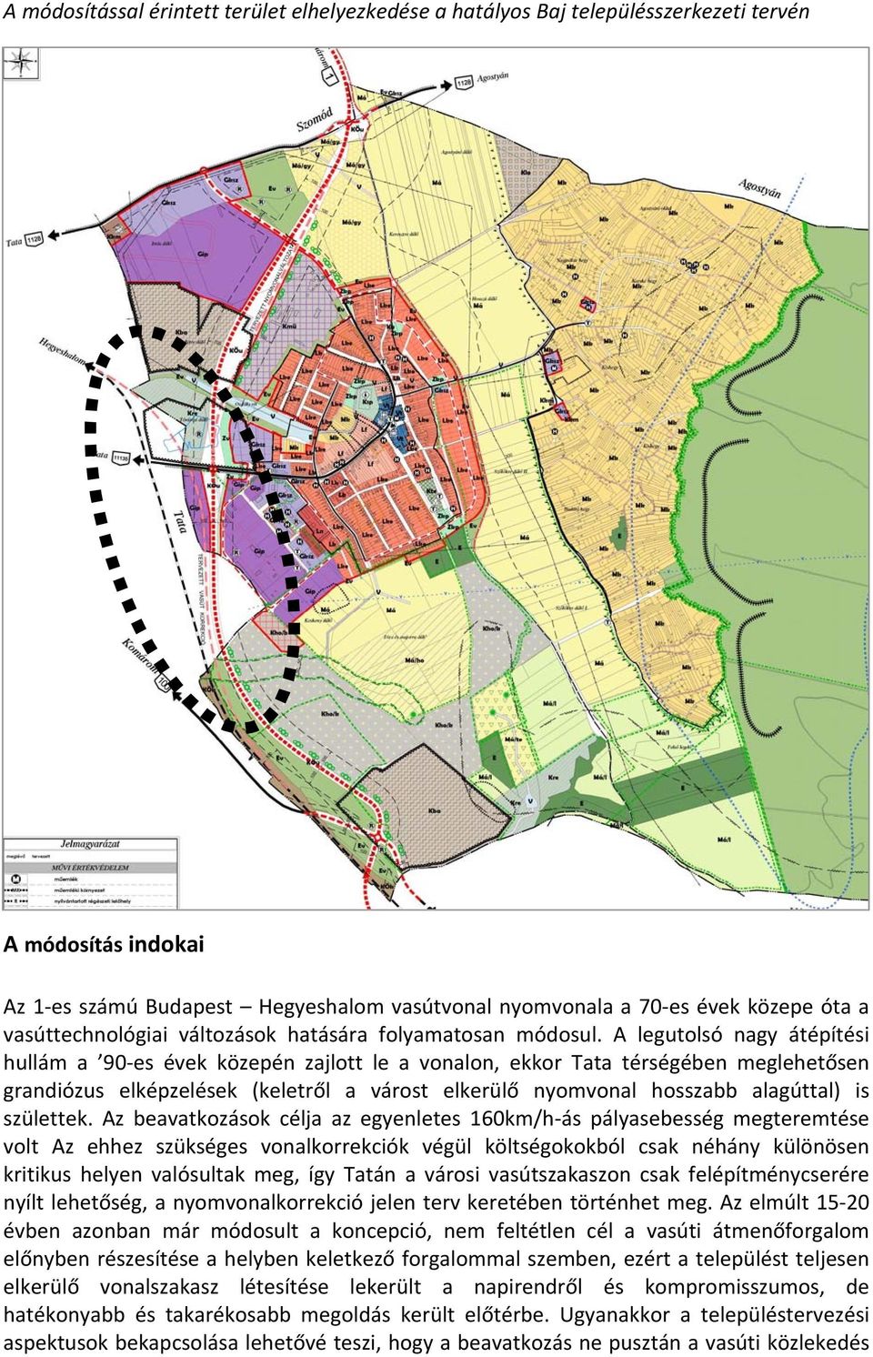 A legutolsó nagy átépítési hullám a 90 es évek közepén zajlott le a vonalon, ekkor Tata térségében meglehetősen grandiózus elképzelések (keletről a várost elkerülő nyomvonal hosszabb alagúttal) is