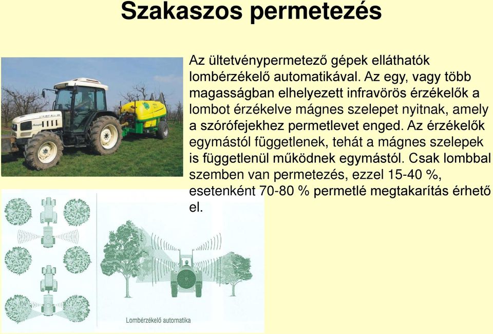 amely a szórófejekhez permetlevet enged.