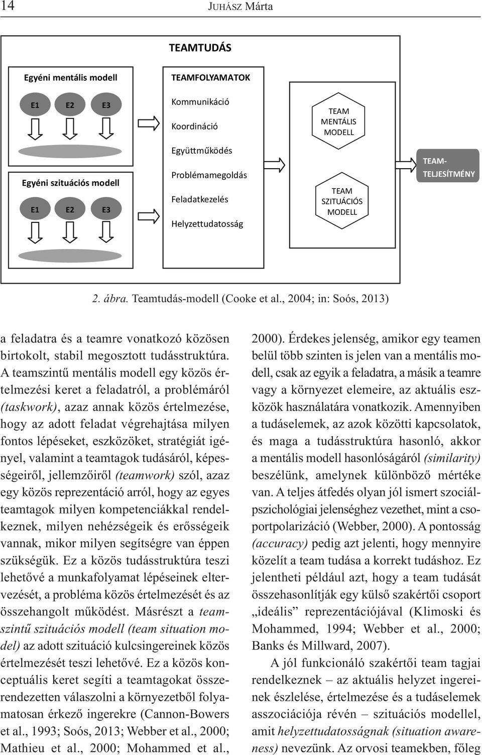 , 2004; in: Soós, 2013) a feladatra és a teamre vonatkozó közösen birtokolt, stabil megosztott tudásstruktúra.