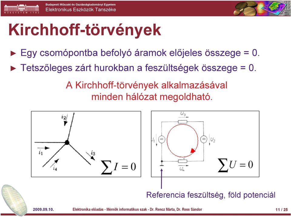 A Kirchhoff-törvények alkalmazásával minden hálózat megoldható.