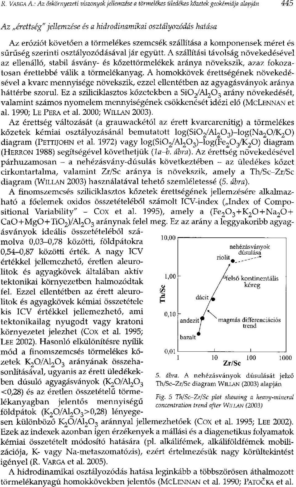 szállítása a komponensek méret és sűrűség szerinti osztályozódásával jár együtt.