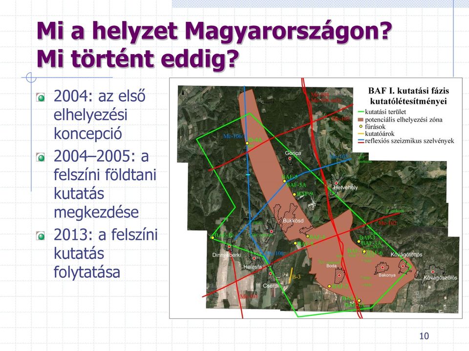 2004: az első elhelyezési koncepció 2004