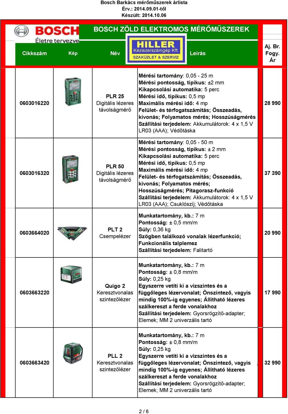 távolságmérő Mérési tartomány: 0,05-50 m Mérési pontosság, tipikus: ± 2 mm Kikapcsolási automatika: 5 perc Mérési idő, tipikus: 0,5 mp Maximális mérési idő: 4 mp Felület- és térfogatszámítás;