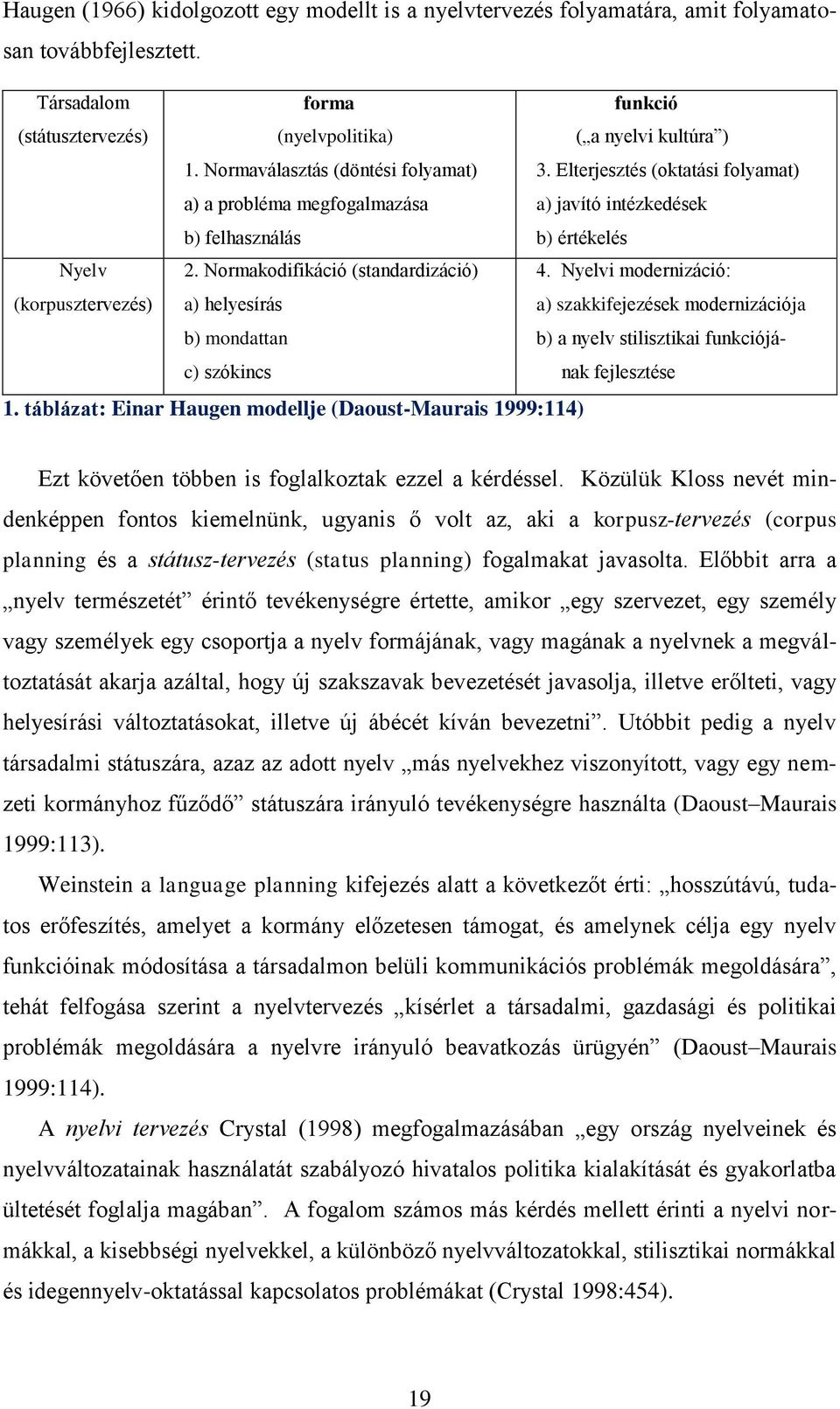 Nyelvi modernizáció: (korpusztervezés) a) helyesírás a) szakkifejezések modernizációja b) mondattan b) a nyelv stilisztikai funkciójác) szókincs nak fejlesztése 1.