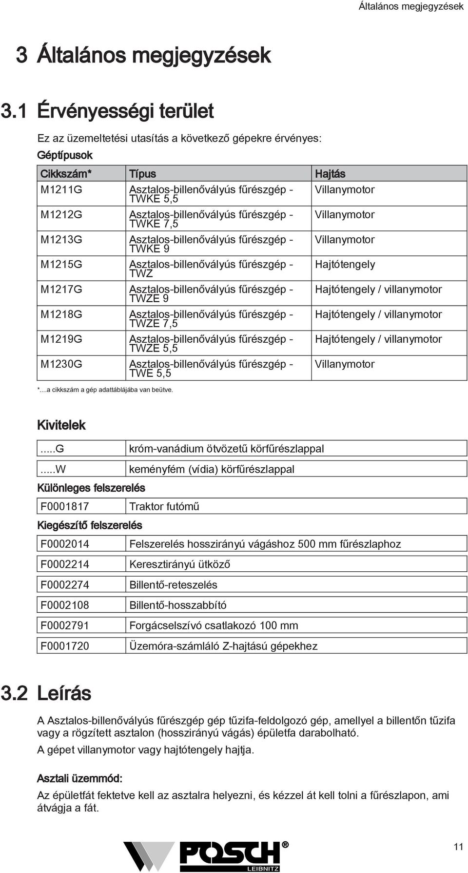 TWKE 7,5 M3G Asztalos-billenővályús fűrészgép - TWKE 9 M5G Asztalos-billenővályús fűrészgép - TWZ M7G Asztalos-billenővályús fűrészgép - TWZE 9 M8G Asztalos-billenővályús fűrészgép - TWZE 7,5 M9G