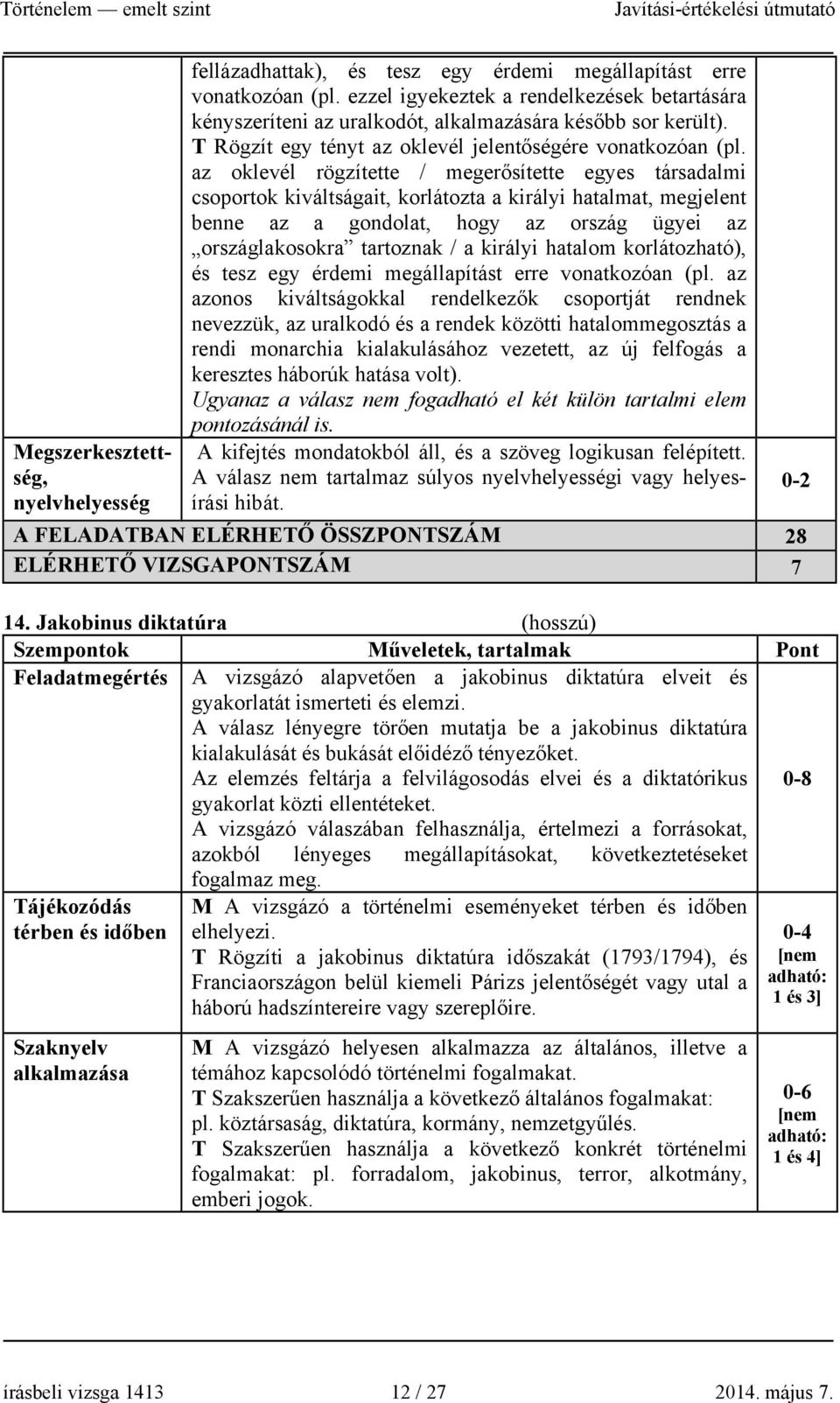 az oklevél rögzítette / megerősítette egyes társadalmi csoportok kiváltságait, korlátozta a királyi hatalmat, megjelent benne az a gondolat, hogy az ország ügyei az országlakosokra tartoznak / a