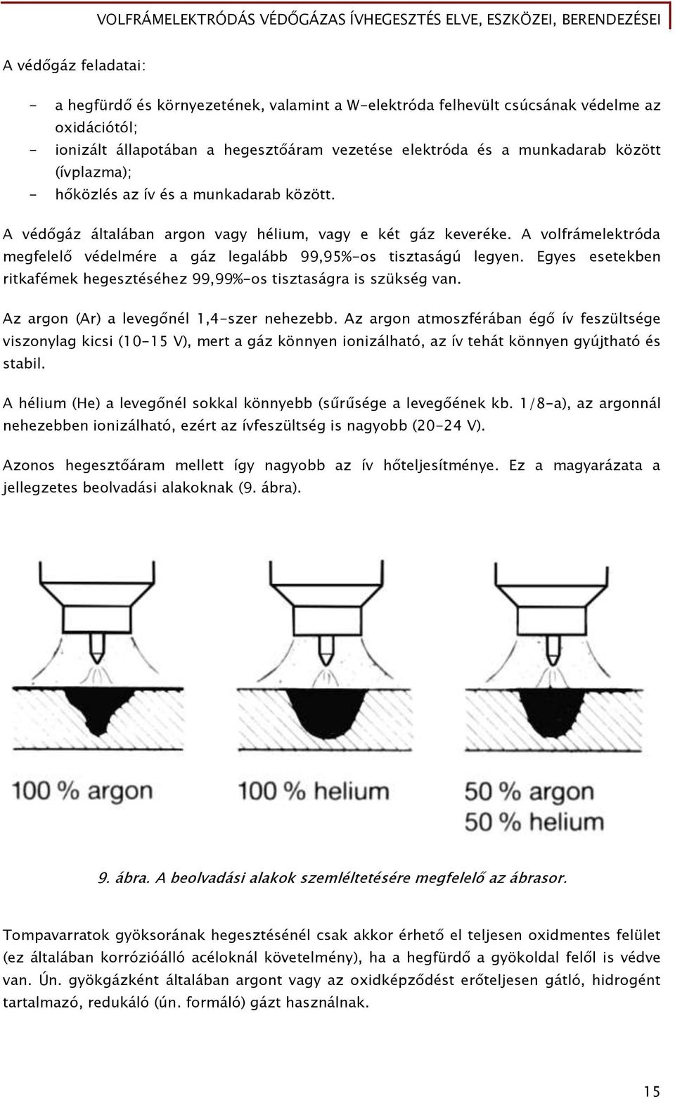 Egyes esetekben ritkafémek hegesztéséhez 99,99%-os tisztaságra is szükség van. Az argon (Ar) a levegőnél 1,4-szer nehezebb.