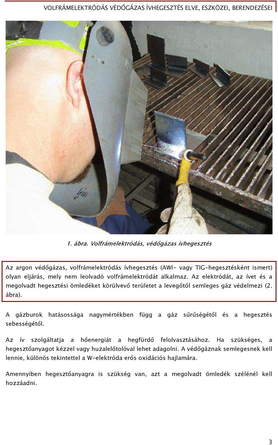 alkalmaz. Az elektródát, az ívet és a megolvadt hegesztési ömledéket körülvevő területet a levegőtől semleges gáz védelmezi (2. ábra).