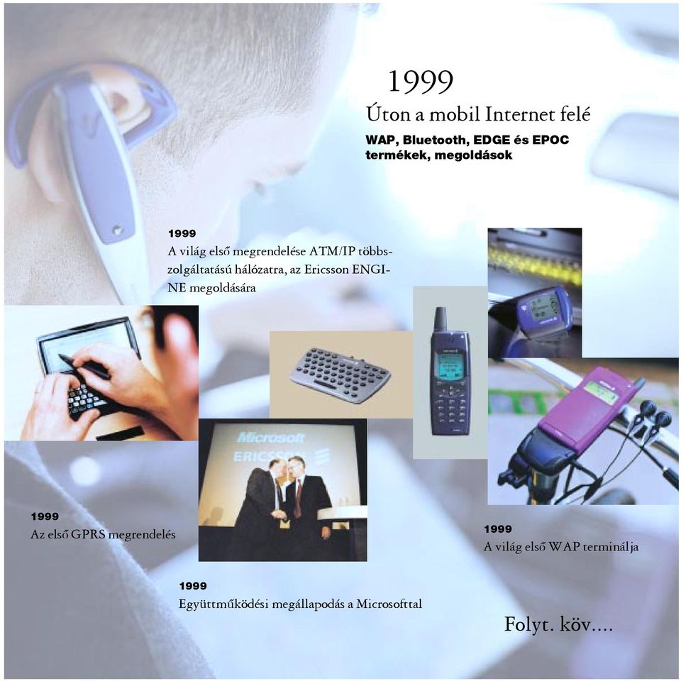 hálózatra, az Ericsson ENGI- NE megoldására 1999 Az elsô GPRS megrendelés