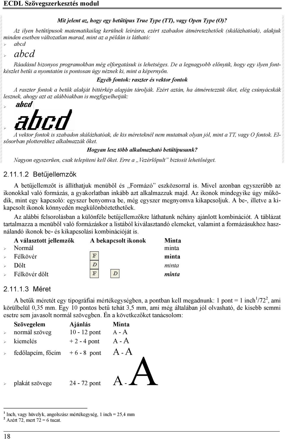 bizonyos programokban még elforgatásuk is lehetséges. De a legnagyobb előnyük, hogy egy ilyen fontkészlet betűi a nyomtatón is pontosan úgy néznek ki, mint a képernyőn.