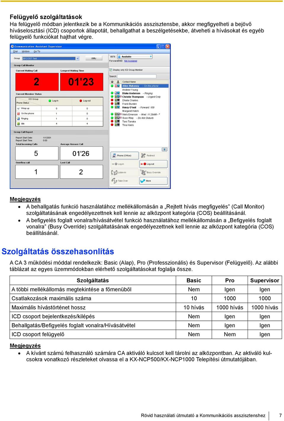 Megjegyzés A behallgatás funkció használatához mellékállomásán a Rejtett hívás megfigyelés (Call Monitor) szolgáltatásának engedélyezettnek kell lennie az alközpont kategória (COS) beállításánál.