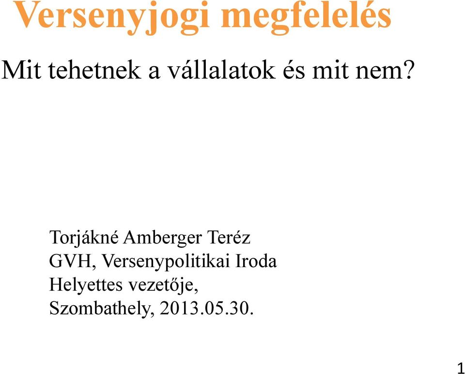 Torjákné Amberger Teréz GVH,