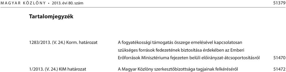 biztosítása érdekében az Emberi Erőforrások Minisztériuma fejezeten belüli