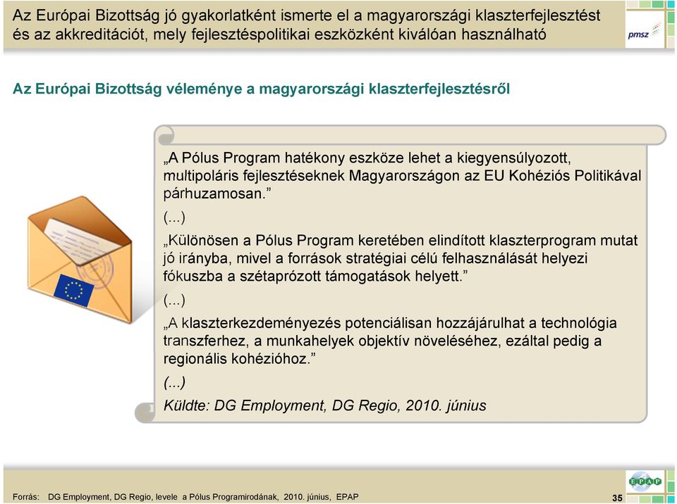 Élelmiszeripar 1 Csomagolástechnika Befektetésösztönzés 1 Összesen 25 Eddig 25 együttműködés szerzett Akkreditált Innovációs Klaszter