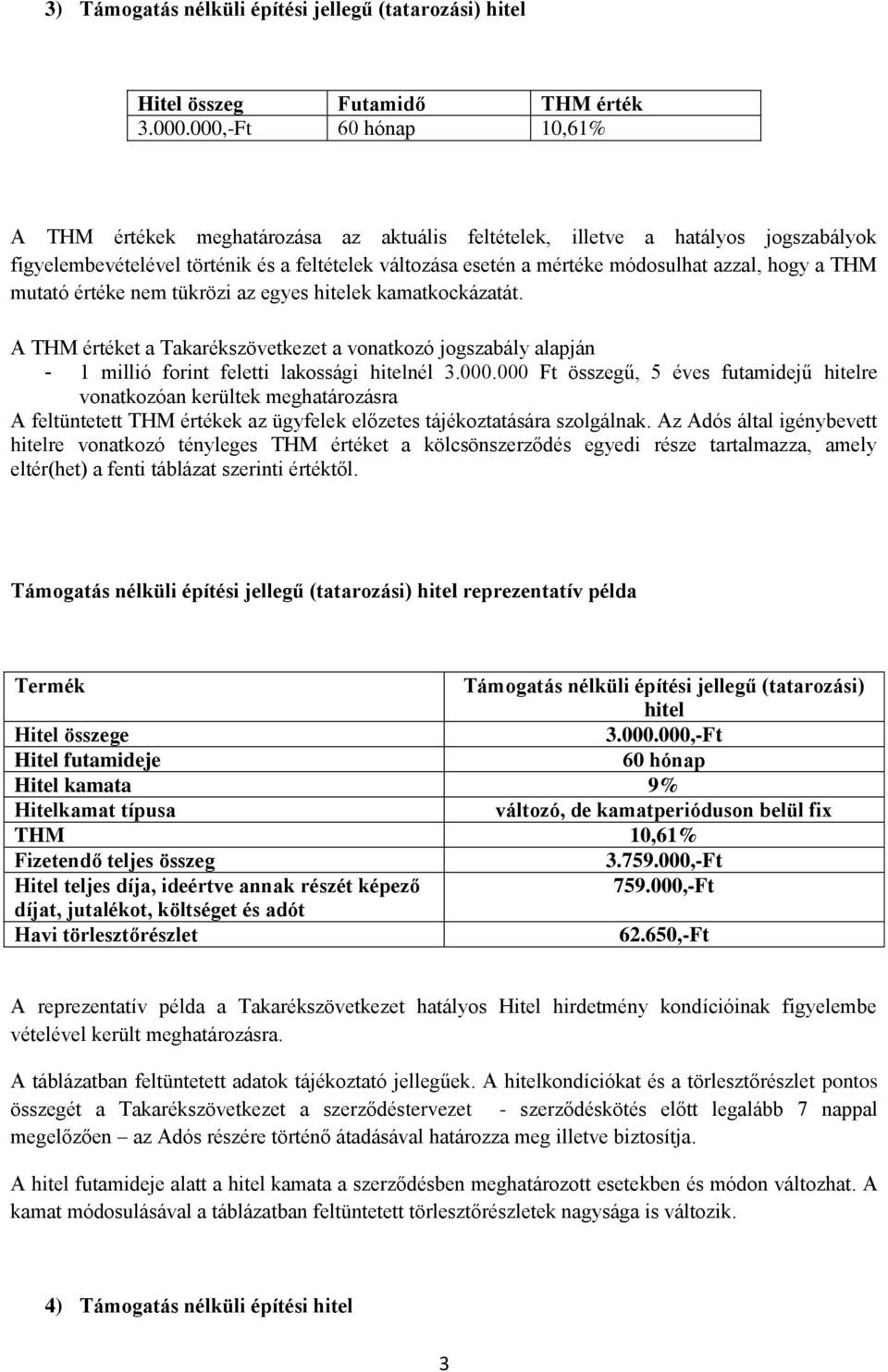 hitelre vonatkozóan kerültek Támogatás nélküli építési jellegű (tatarozási) hitel reprezentatív példa Támogatás