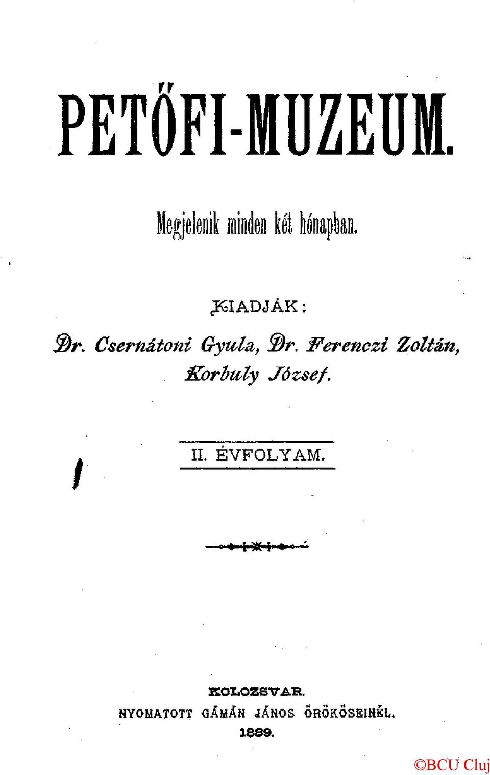 Ferenczi Zoltán, Korbuly József. J II.