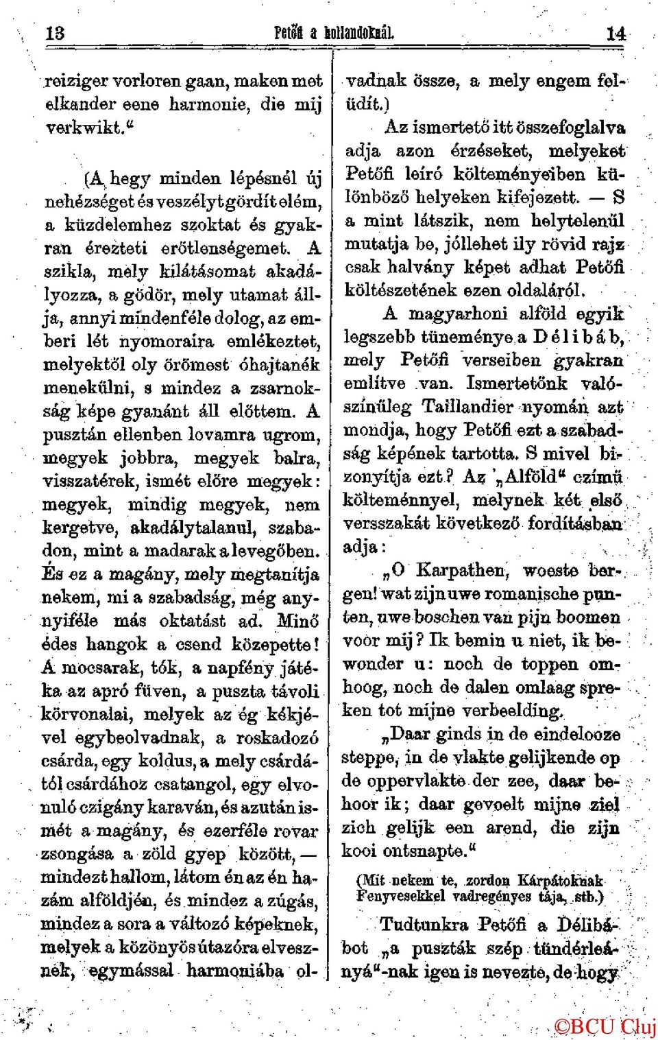 A szikla, mély kilátásomat akadályozza, a gödör, mely utamat állja, annyi mindenféle dolog, az emberi lót nyomoraira emlékeztet, melyektől oly örömest óhajtanék menekülni, s mindez a zsarnokság képe