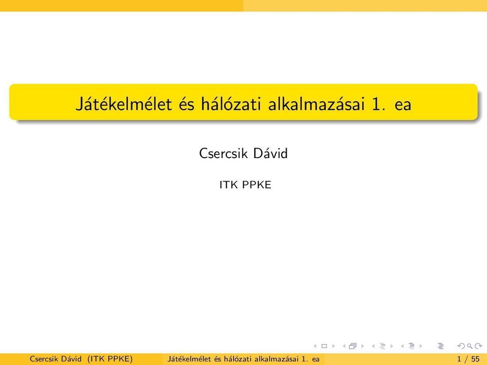 ea Csercsik Dávid ITK PPKE Csercsik
