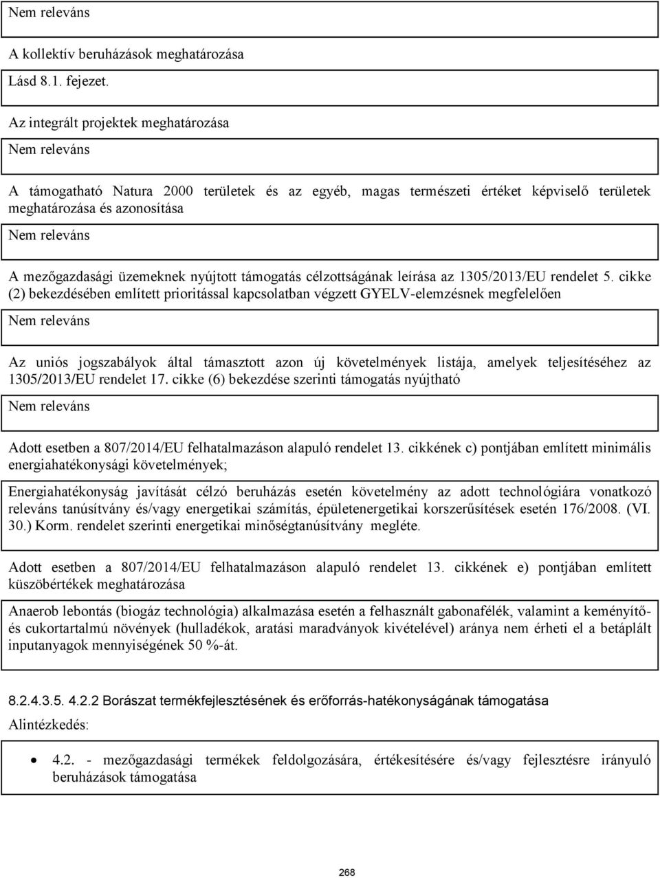 támogatás célzottságának leírása az 1305/2013/EU rendelet 5.