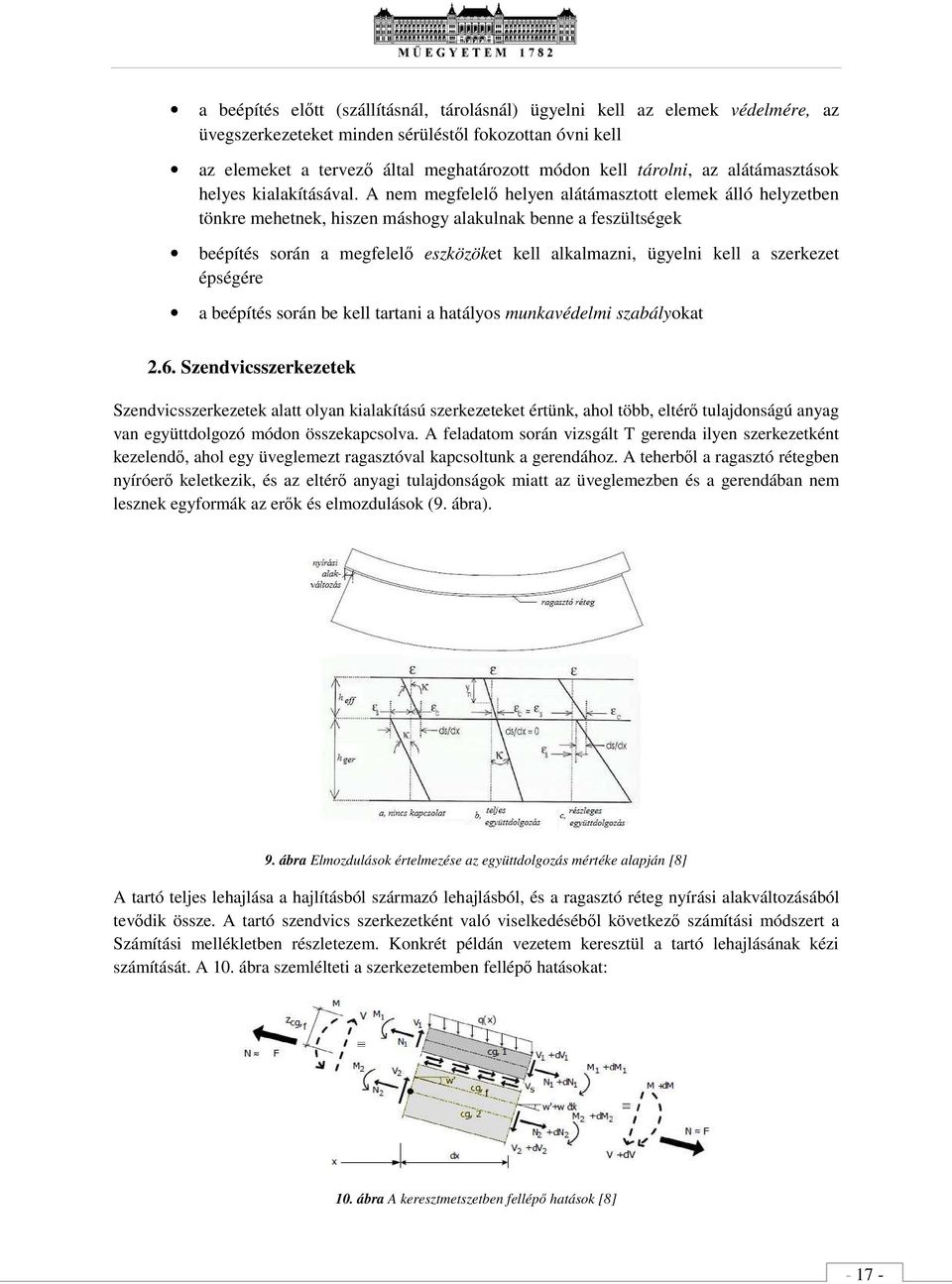 A nm mgllő hlyn alátámasztott lmk álló hlyztbn tönkr mhtnk, hiszn máshogy alakulnak bnn a szültségk bépítés során a mgllő szközökt kll alkalmazni, ügylni kll a szrkzt épségér a bépítés során b kll