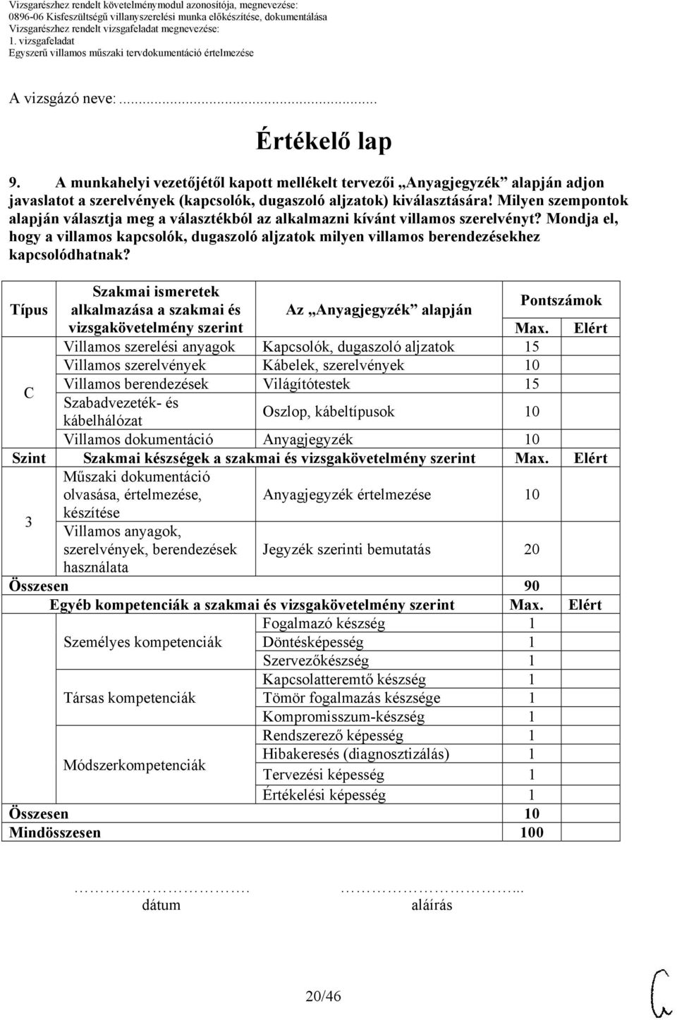 Mondja el, hogy a villamos kapcsolók, dugaszoló aljzatok milyen villamos berendezésekhez kapcsolódhatnak?