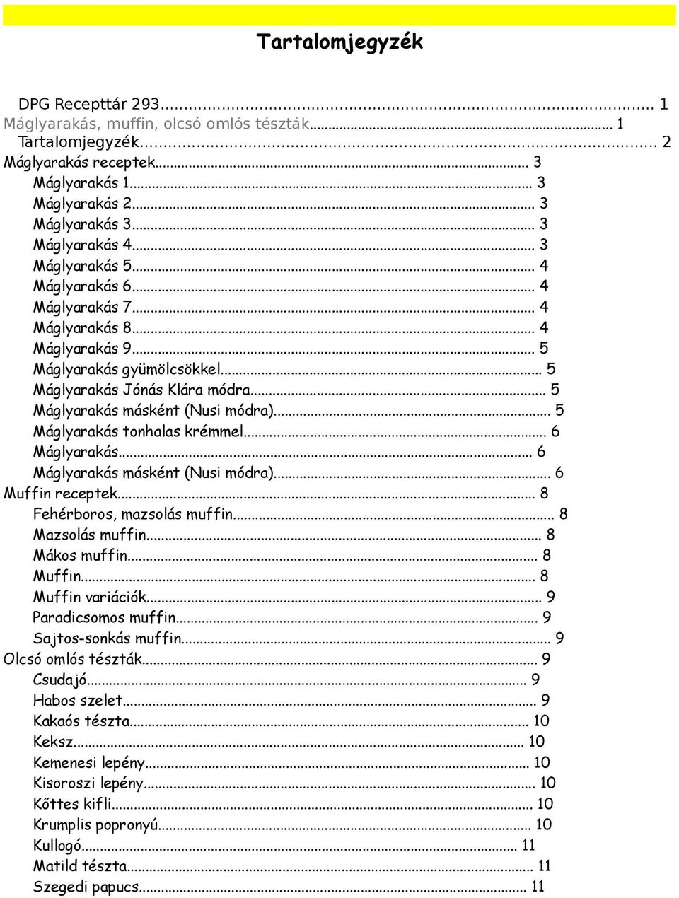 .. 5 Máglyarakás másként (Nusi módra)... 5 Máglyarakás tonhalas krémmel... 6 Máglyarakás... 6 Máglyarakás másként (Nusi módra)... 6 Muffin receptek... 8 Fehérboros, mazsolás muffin... 8 Mazsolás muffin.