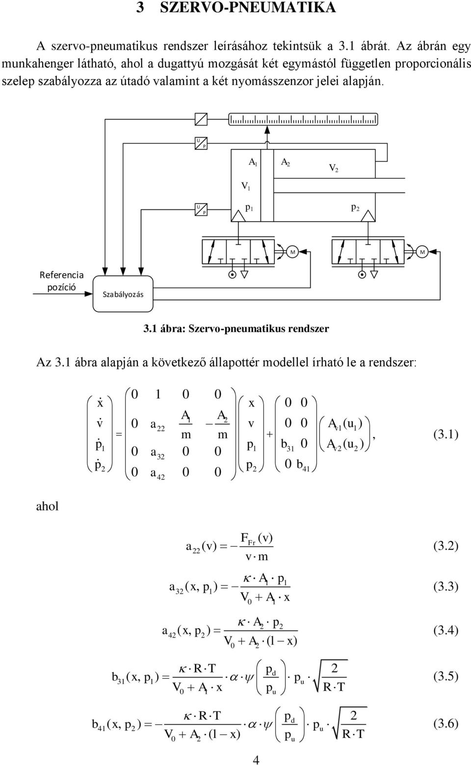 U P A 1 A 2 V2 V 1 U P 1 2 M M Referencia ozíció Szabályozás 3.1 ábra: Szervo-nematiks rendszer Az 3.