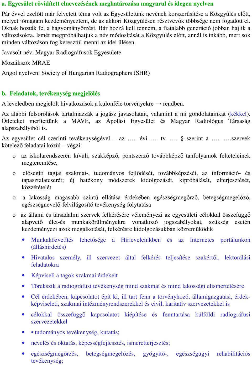 Ismét megpróbálhatjuk a név módosítását a Közgyűlés előtt, annál is inkább, mert sok minden változáson fog keresztül menni az idei ülésen.