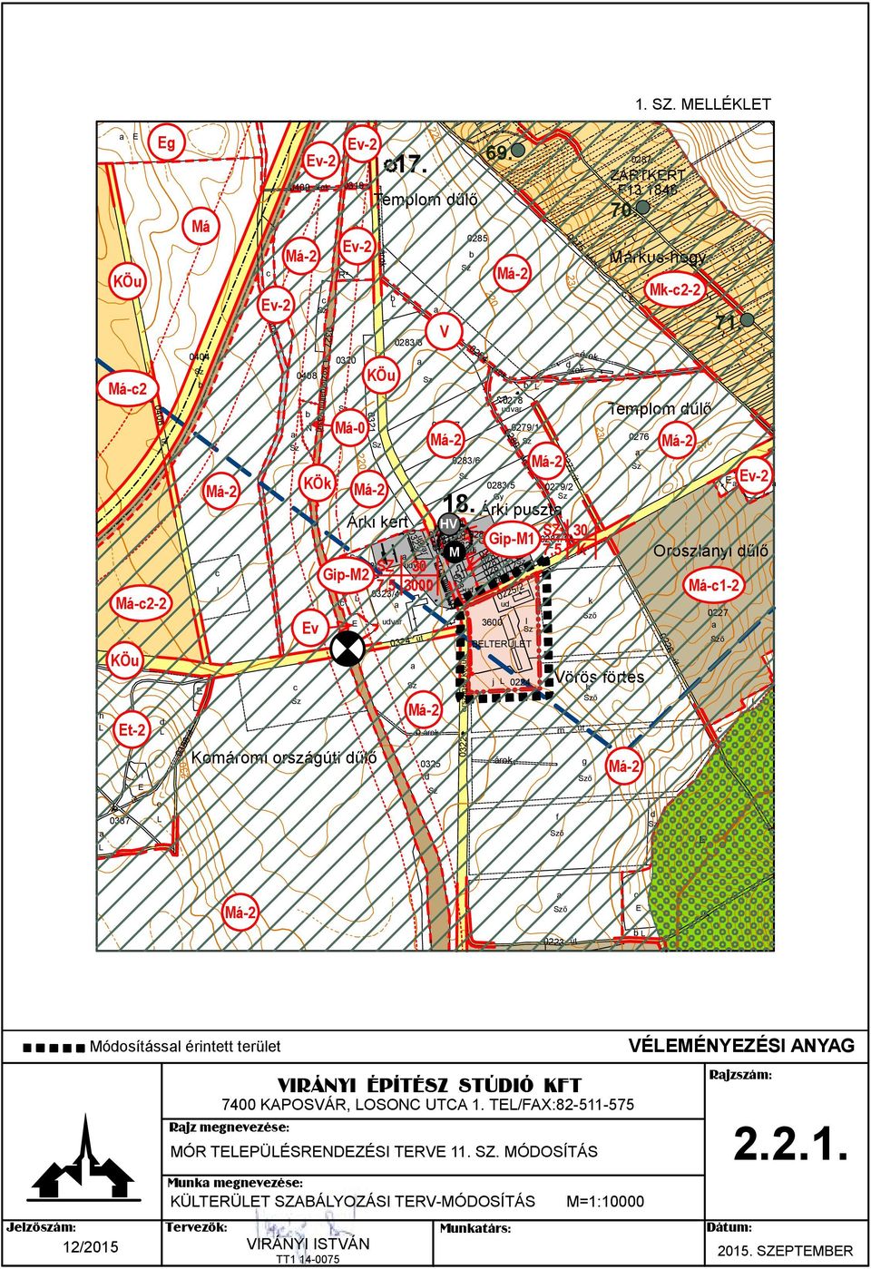 ZÁRTKRT 0319 á F13 1848 Templom űlő v v-2 Má-0 Gip-M2 KÖu uvr uvr SZ 30 7,5 3000 0283/7 18.