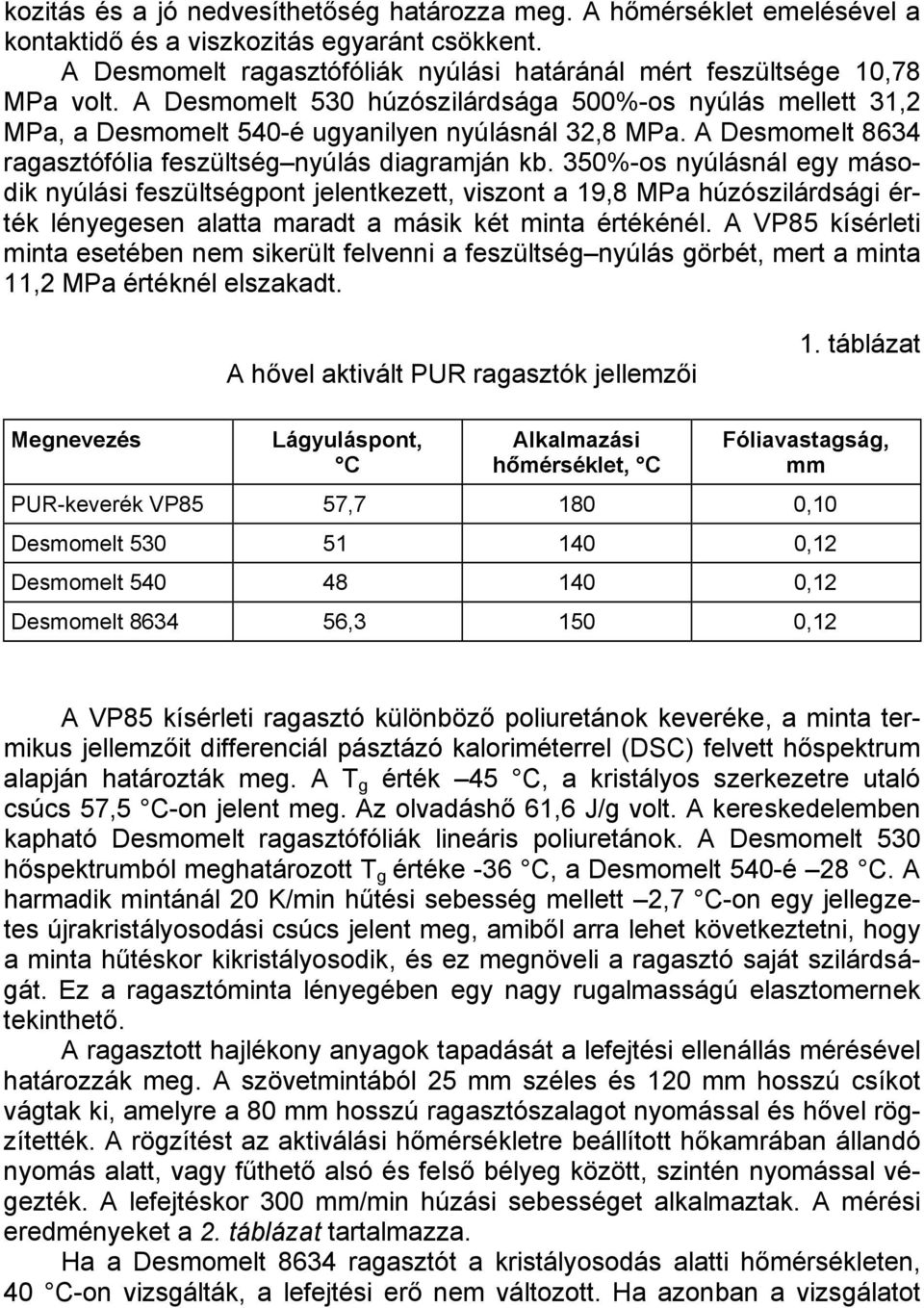 350%-os nyúlásnál egy második nyúlási feszültségpont jelentkezett, viszont a 19,8 MPa húzószilárdsági érték lényegesen alatta maradt a másik két minta értékénél.