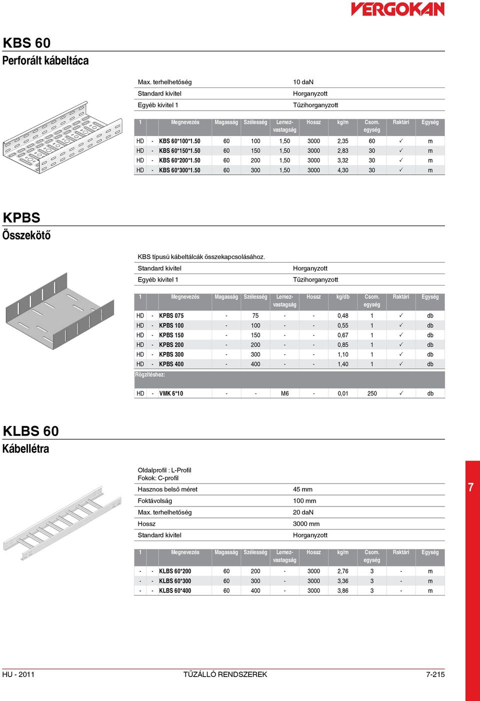 50 60 300,50 3000 4,30 30 P m KPBS Összekötő KBS típusú kábeltálcák összekapcsolásához.