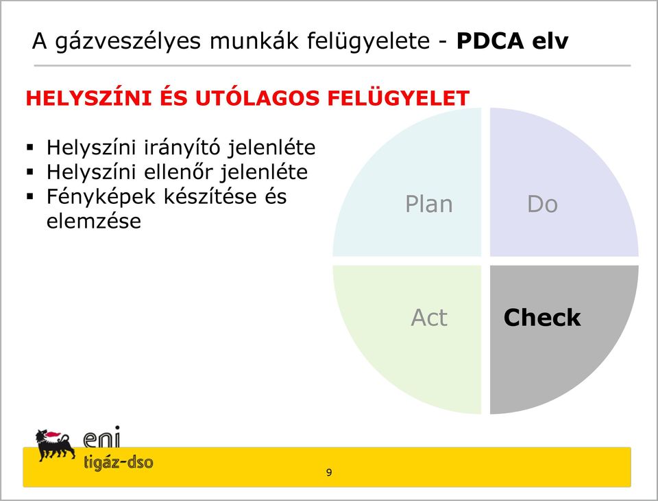 irányító jelenléte Helyszíni ellenőr jelenléte