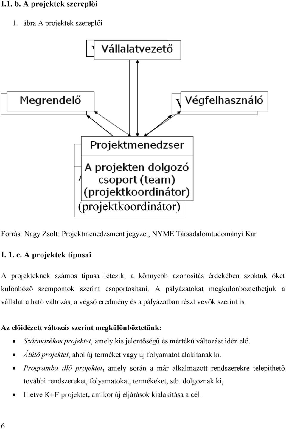 Társadalomtudományi Kar I. 1. c. A projektek típusai A projekteknek számos típusa létezik, a könnyebb azonosítás érdekében szoktuk őket különböző szempontok szerint csoportosítani.