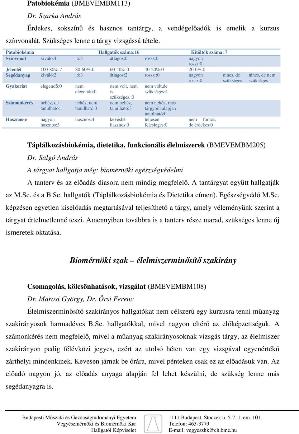 elegendő:0 nem elegendő:0 hasznos:4.:3 tanulható:3 :4 más nem Táplálkozásbiokémia, dietetika, funkcionál élelmzerek (BMEVEMBM205) Dr.