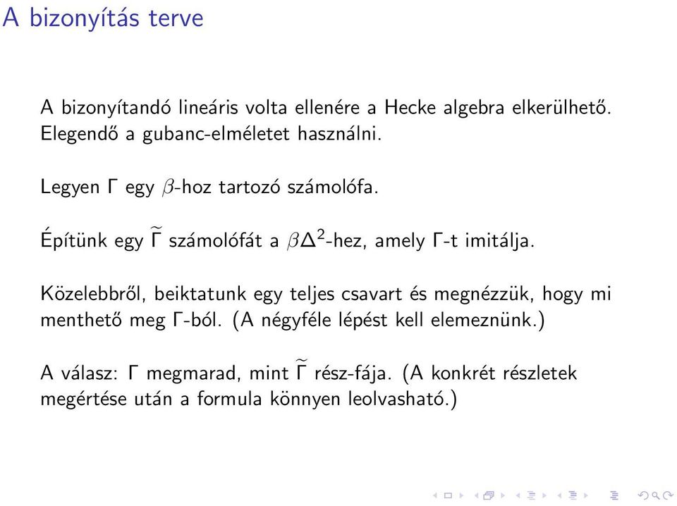 Építünk egy Γ számolófát a β 2 -hez, amely Γ-t imitálja.