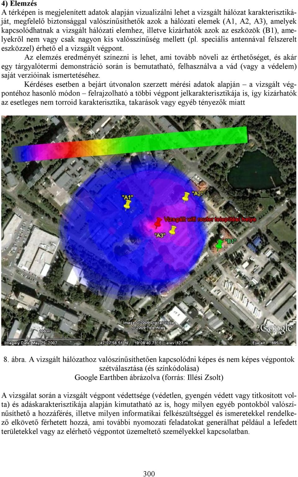 speciális antennával felszerelt eszközzel) érhető el a vizsgált végpont.
