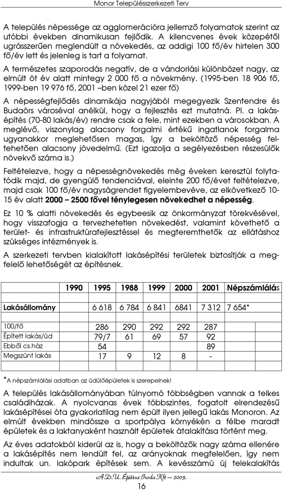 A természetes szaporodás negatív, de a vándorlási különbözet nagy, az elmúlt öt év alatt mintegy 2 000 fő a növekmény.