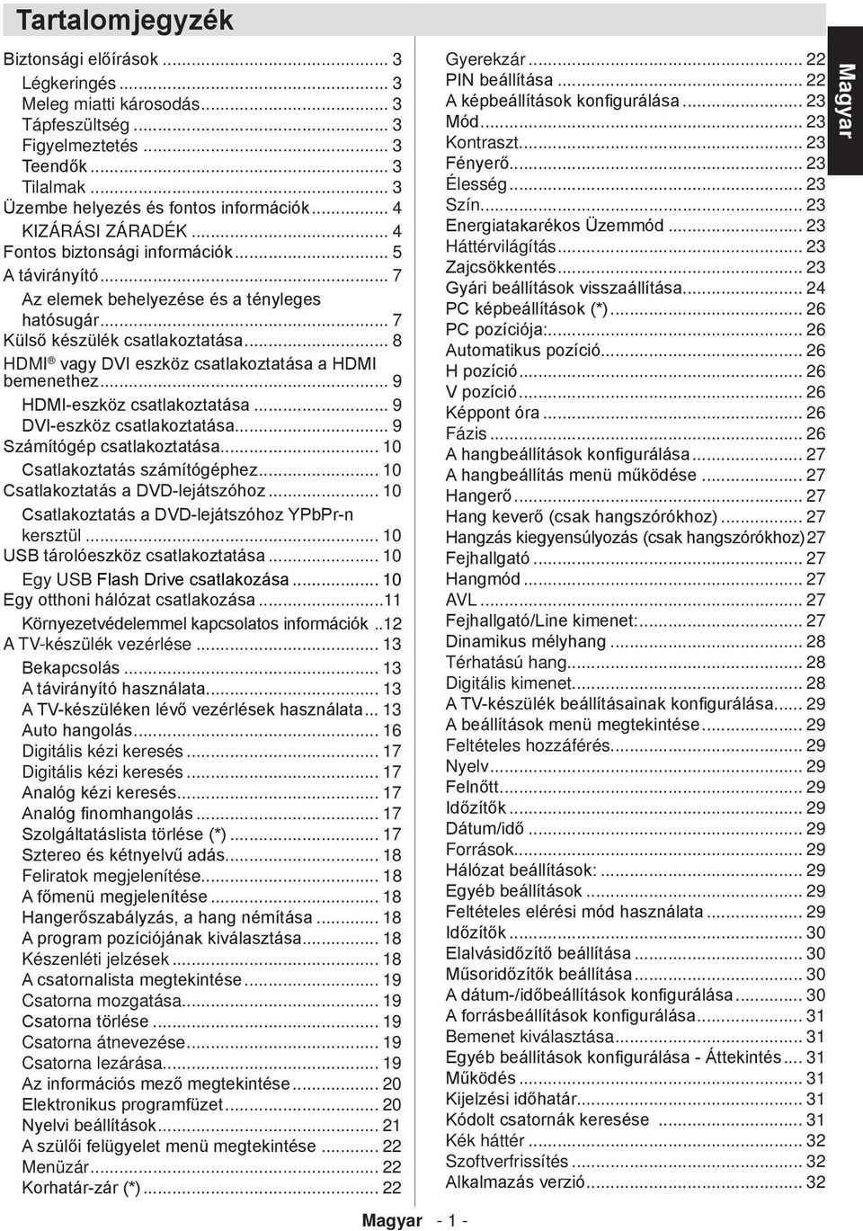 .. 8 HDMI vagy DVI eszköz csatlakoztatása a HDMI bemenethez... 9 HDMI-eszköz csatlakoztatása... 9 DVI-eszköz csatlakoztatása... 9 Számítógép csatlakoztatása... 10 Csatlakoztatás számítógéphez.