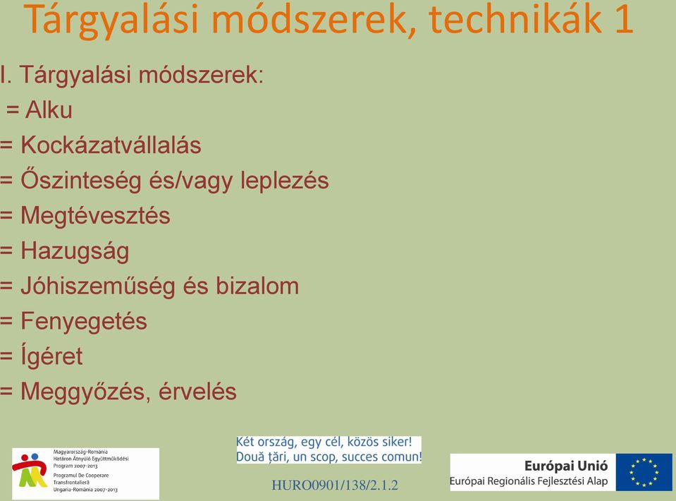 Őszinteség és/vagy leplezés = Megtévesztés =