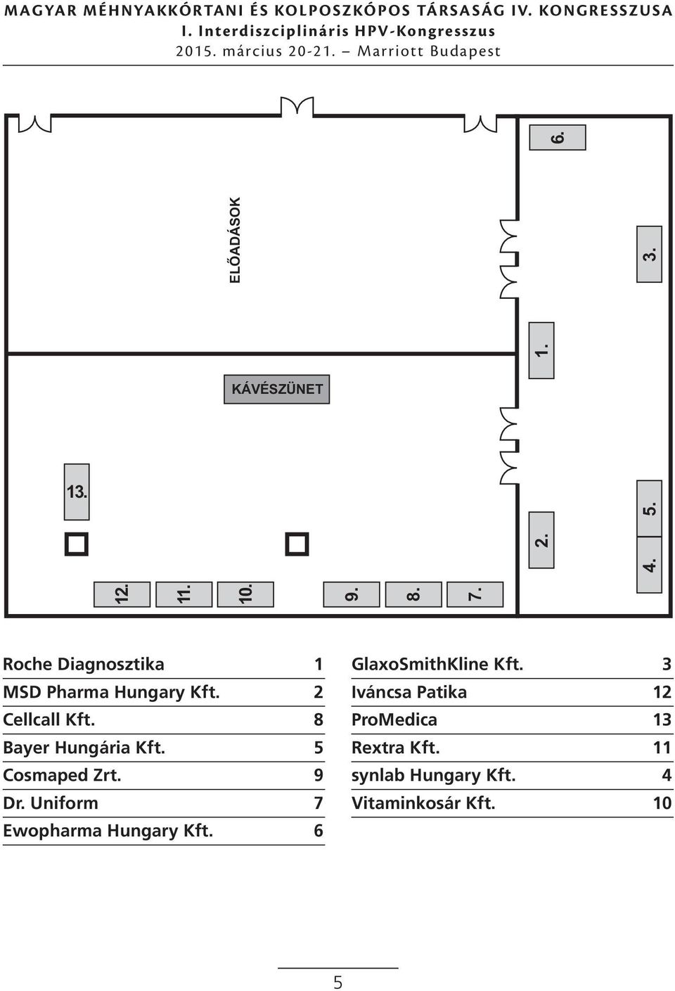 8 Bayer Hungária Kft. 5 Cosmaped Zrt. 9 Dr. Uniform 7 Ewopharma Hungary Kft.