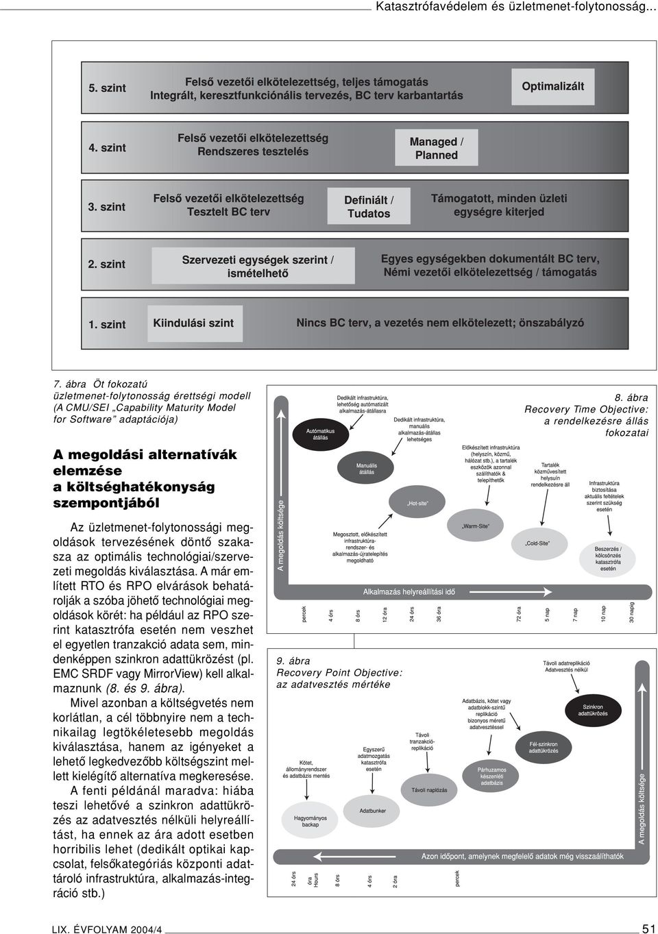 üzletmenet-folytonossági megoldások tervezésének döntô szakasza az optimális technológiai/szervezeti megoldás kiválasztása.