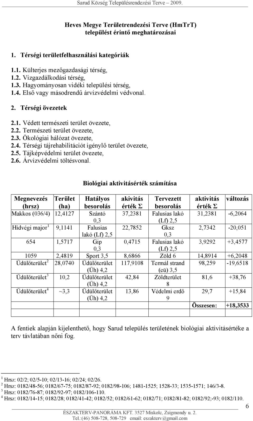 Ökológiai hálózat övezete, 2.4. Térségi tájrehabilitációt igénylő terület övezete, 2.5. Tájképvédelmi terület övezete, 2.6. Árvízvédelmi töltésvonal.