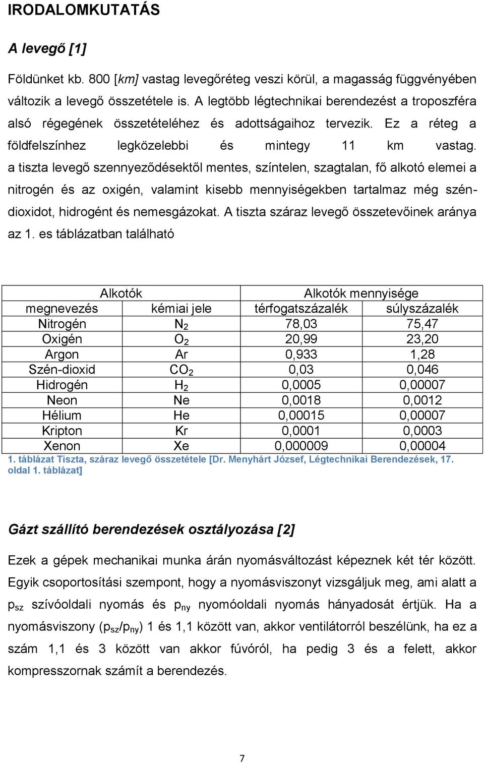 a tiszta levegő szennyeződésektől mentes, színtelen, szagtalan, fő alkotó elemei a nitrogén és az oxigén, valamint kisebb mennyiségekben tartalmaz még széndioxidot, hidrogént és nemesgázokat.