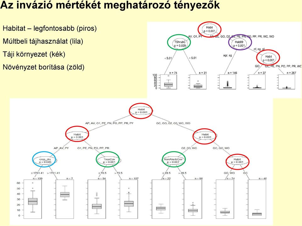 (piros) Múltbeli tájhasználat (lila)